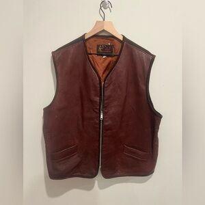 Vintage men’s leather vest Size XL